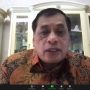 Ketua Umum Dewan Koperasi Indonesia (Dekopin) Dr. (Hc). Drs. H.A.M Nurdin Halid menyampaikan Sambutan secara virtual pada Rapat Anggota Tahunan (RAT) Coop TLM Indonesia Tahun Buku 2020, Kamis 27 Mei 2021.